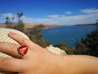 Lord of Lightning - Mood Ring - 15 mm - Gold Plated Sterling Silver 925 - AAA Crystal Quartz