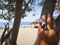 Sovereign of Lightning - Mood Ring - 20 mm - Sterling Silver 925 - AAA Crystal Quartz