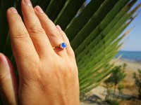 The Little Lord - Mood Ring - 6 mm - 24k Gold Plated Sterling Silver 925 - AAA Crystal Quartz