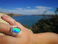King of Gentlemen - Mood Ring - 18x13 mm - Stainless Steel - faceted AAA Crystal Quartz