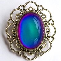 Silver Venus of Rome - Mood Brooch - 25x18 mm - Brass