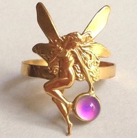Fairy Princess of Wishes - Mood Earrings - 5 mm - Gold Plated Brass