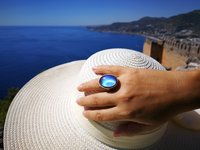 Silver Ring of Wishes - Mood Ring - 25x18 mm - Sterling Silver 925