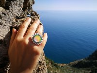 Silver Sunrise of Beauty - Mood Ring - 20 mm - Sterling Silver 925