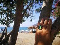 Sovereign of Lightning - Mood Ring - 20 mm - Sterling Silver 925 - AAA Crystal Quartz