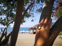 Sovereign of Lightning - Mood Ring - 20 mm - Gold Plated Sterling Silver 925 - AAA Crystal Quartz