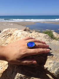 Silver Ring of Wishes - Mood Ring - 25x18 mm - Sterling Silver 925