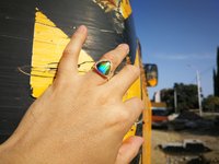 Lord of Lightning - Mood Ring - 15 mm - Sterling Silver 925 - AAA Crystal Quartz