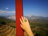 Sovereign of Lightning - Mood Ring - 20 mm - Gold Plated Sterling Silver 925 - AAA Crystal Quartz