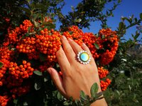 Silver Sunrise of Beauty - Mood Ring - 20 mm - Sterling Silver 925