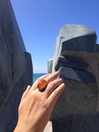 Silver Ring of Wishes - Mood Ring - 25x18 mm - Sterling Silver 925