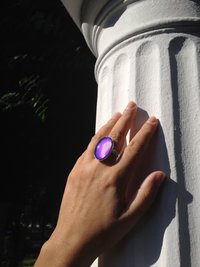 Silver Ring of Wishes - Mood Ring - 25x18 mm - Sterling Silver 925