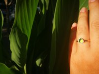 The Little Lord - Mood Ring - 6 mm - 24k Gold Plated Sterling Silver 925 - AAA Crystal Quartz