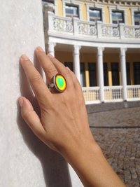 Silver Ring of Wishes - Mood Ring - 25x18 mm - Sterling Silver 925