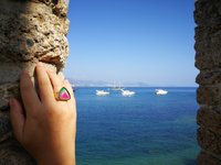Sovereign of Lightning - Mood Ring - 20 mm - Gold Plated Sterling Silver 925 - AAA Crystal Quartz