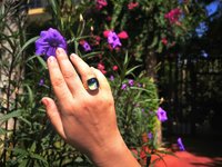 Northern Lights - Mood Ring - 15 mm - Gold Plated Sterling Silver 925 - AAA Crystal Quartz
