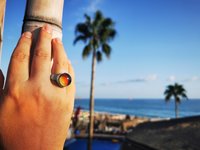 Sun of Antares - Mood Ring - 14 mm - Sterling Silver 925 - AAA Crystal Quartz