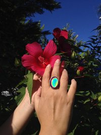 Silver Ring of Wishes - Mood Ring - 25x18 mm - Sterling Silver 925