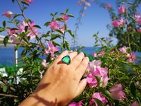 Sovereign of Lightning - Mood Ring - 20 mm - Sterling Silver 925 - AAA Crystal Quartz