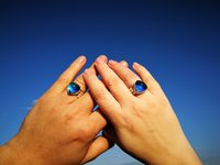 Lord of Lightning - Mood Ring - 15 mm - Sterling Silver 925 - AAA Crystal Quartz