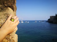 Sovereign of Lightning - Mood Ring - 20 mm - Gold Plated Sterling Silver 925 - AAA Crystal Quartz