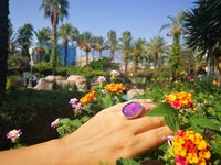 Holiday Ocean - Mood Ring - Crystal Quartz - 24x18 mm - Sterling Silver 925