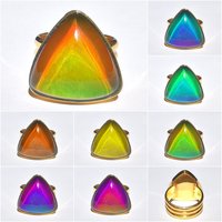 Sovereign of Lightning - Mood Ring - 20 mm - Gold Plated Sterling Silver 925 - AAA Crystal Quartz