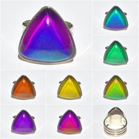 Sovereign of Lightning - Mood Ring - 20 mm - Sterling Silver 925 - AAA Crystal Quartz
