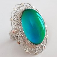Queen of Style - Mood Ring - 25x18 mm - Silver 800