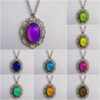 Silver Venus of Rome - Mood Necklace - 25x18 mm - Brass