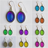 Maidens of Luck - Mood Earrings - 18x13 mm - Sterling Silver 925