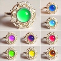 Enigma of Love - Mood Ring - 8 mm - Sterling Silver 925