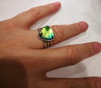 Lord of Lightning - Mood Ring - 15 mm - Sterling Silver 925 - AAA Crystal Quartz
