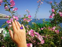 Sovereign of Lightning - Mood Ring - 20 mm - Gold Plated Sterling Silver 925 - AAA Crystal Quartz