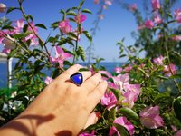 Sovereign of Lightning - Mood Ring - 20 mm - Sterling Silver 925 - AAA Crystal Quartz