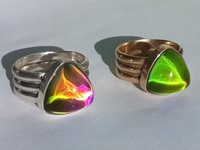 Lord of Lightning - Mood Ring - 15 mm - Sterling Silver 925 - AAA Crystal Quartz