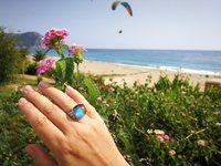 Northern Lights - Mood Ring - 15 mm - Sterling Silver 925 - AAA Crystal Quartz