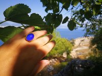 Crystal Star of Atlantis - Mood Ring - 18x13 mm - Gold Plated Sterling Silver 925 - AAA Crystal Quartz