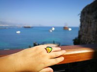 Sovereign of Lightning - Mood Ring - 20 mm - Gold Plated Sterling Silver 925 - AAA Crystal Quartz