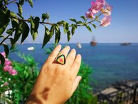 Sovereign of Lightning - Mood Ring - 20 mm - Sterling Silver 925 - AAA Crystal Quartz