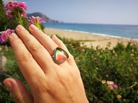 Sovereign of Lightning - Mood Ring - 20 mm - Sterling Silver 925 - AAA Crystal Quartz