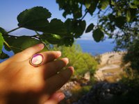 Crystal Star of Atlantis - Mood Ring - 18x13 mm - Gold Plated Sterling Silver 925 - AAA Crystal Quartz