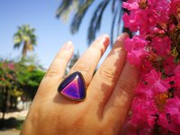 Sovereign of Lightning - Mood Ring - 20 mm - Gold Plated Sterling Silver 925 - AAA Crystal Quartz