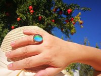 White Fire - Mood Ring - 20x15 mm - Sterling Silver 925 (pure or gold plated) - AAA Crystal Quartz
