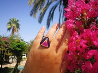 Sovereign of Lightning - Mood Ring - 20 mm - Sterling Silver 925 - AAA Crystal Quartz