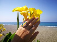 Silver Ring of Wishes - Mood Ring - 25x18 mm - Sterling Silver 925