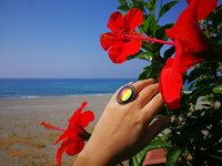 Queen of Zanzibar - Mood Ring - Adjustable - 25x18 mm - Brass