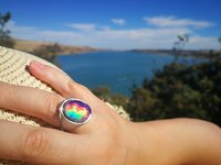 King of Gentlemen - Mood Ring - 18x13 mm - Stainless Steel - faceted AAA Crystal Quartz