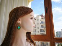 Twin Maidens of Sunshine - Mood Earrings - 18x13 mm - Brass
