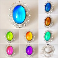 Queen of Style - Mood Ring - 25x18 mm - Silver 800